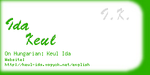 ida keul business card